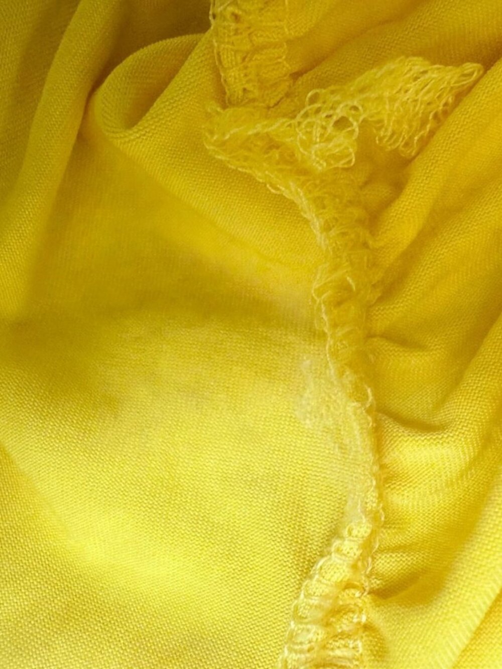 Heart & Hips Yellow Ruched Drawstring Top Short Sleeve Size L - Picture 4 of 5